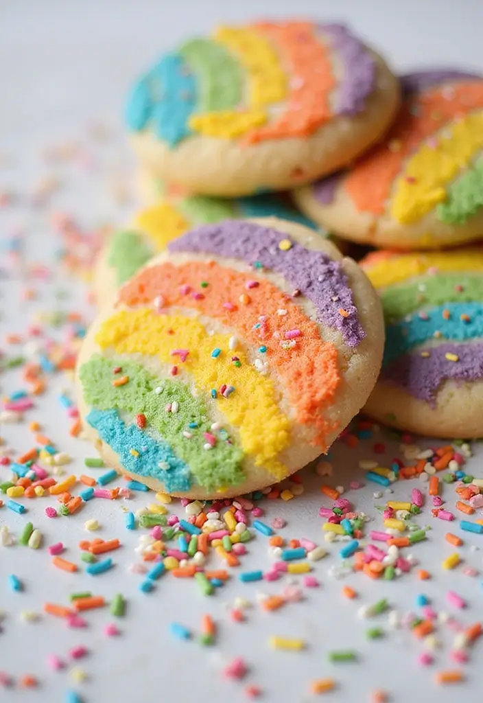 27 Chewy & Gooey Gluten Free Dairy Free Cookie Recipes - 20. Rainbow Sprinkle Cookies