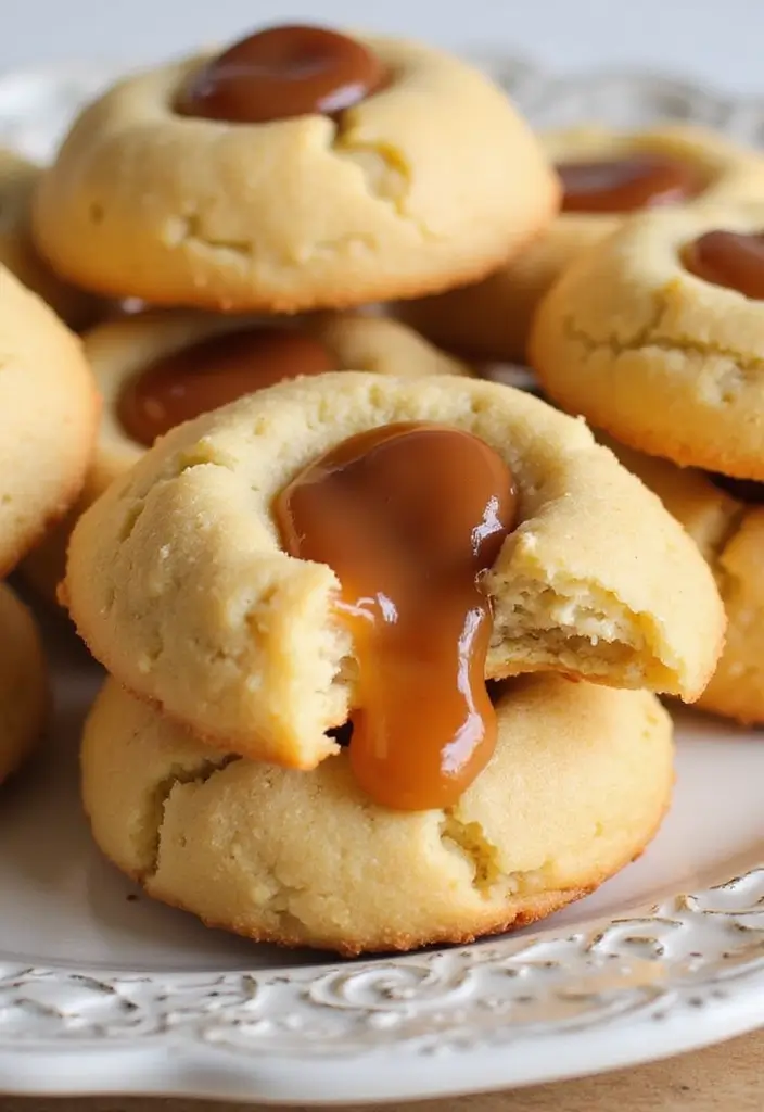 27 Chewy & Gooey Gluten Free Dairy Free Cookie Recipes - 22. Caramel Stuffed Cookies