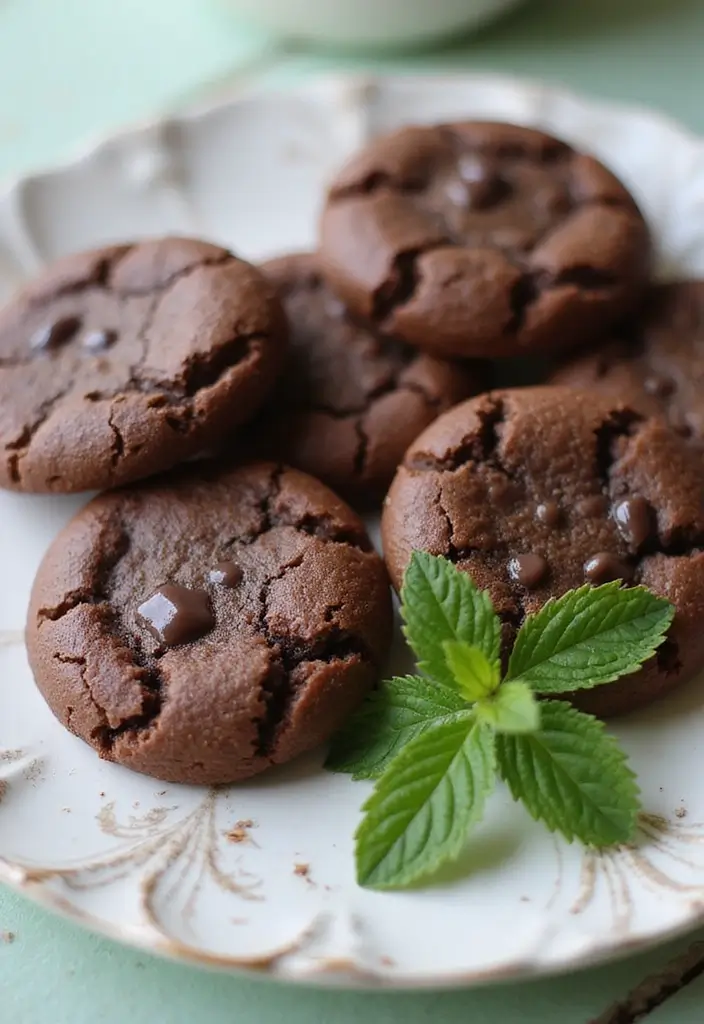 27 Chewy & Gooey Gluten Free Dairy Free Cookie Recipes - 23. Chocolate Mint Cookies