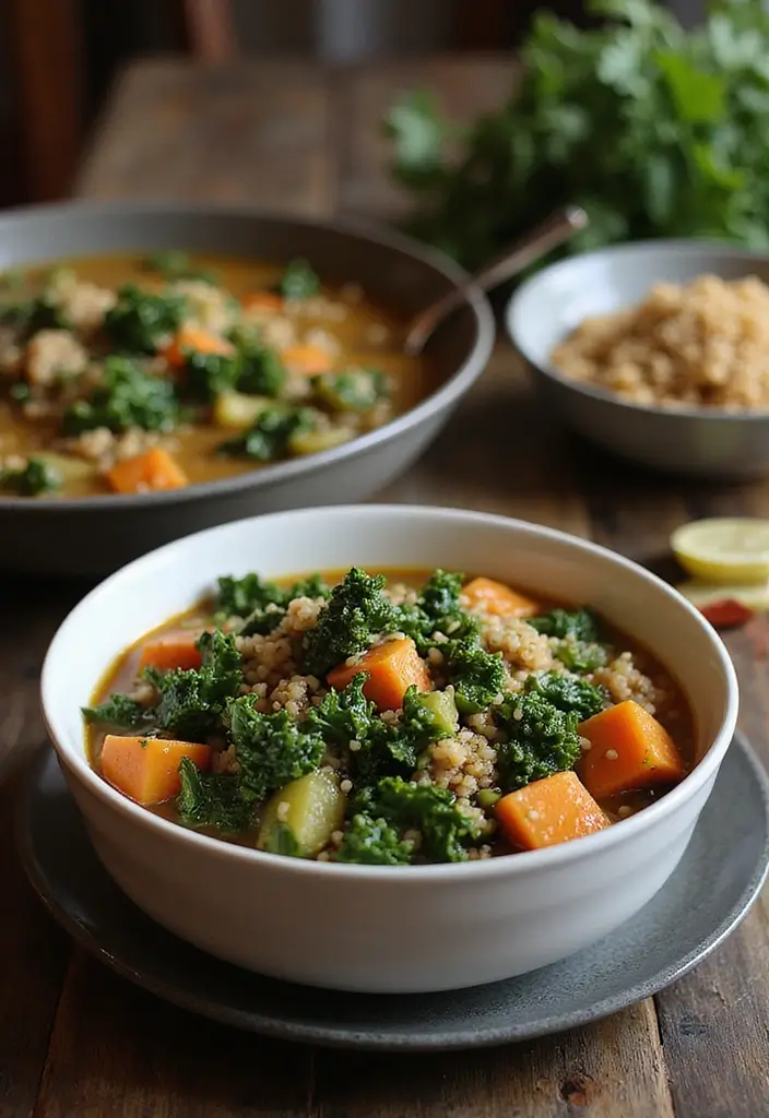27 Cozy Dairy Free Crockpot Recipes for Effortless Dinners - 11. Quinoa and Kale Stew
