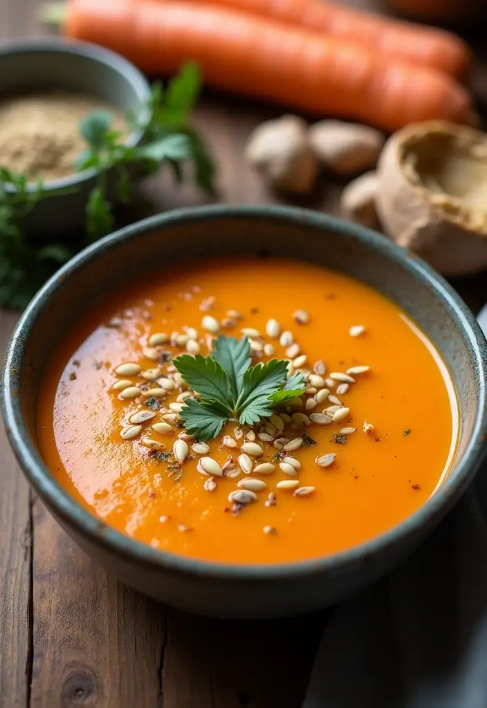 27 Cozy Dairy Free Crockpot Recipes for Effortless Dinners - 15. Spiced Carrot and Ginger Soup