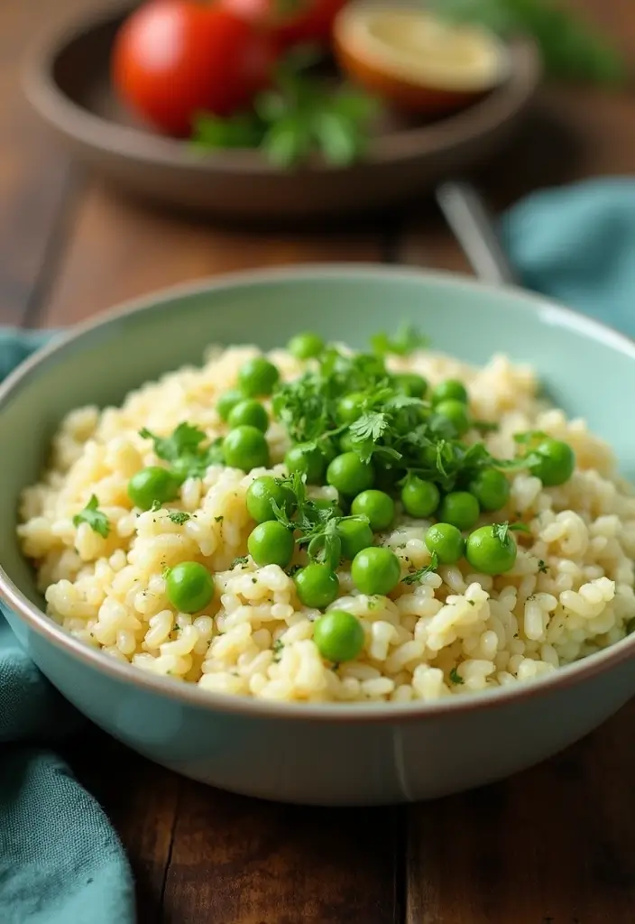 27 Cozy Dairy Free Crockpot Recipes for Effortless Dinners - 24. Creamy Vegan Risotto with Peas