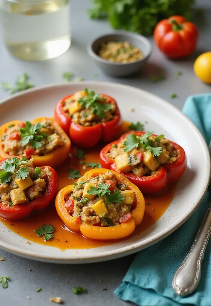 27 Cozy Dairy Free Crockpot Recipes for Effortless Dinners - 9. Vegan Stuffed Peppers