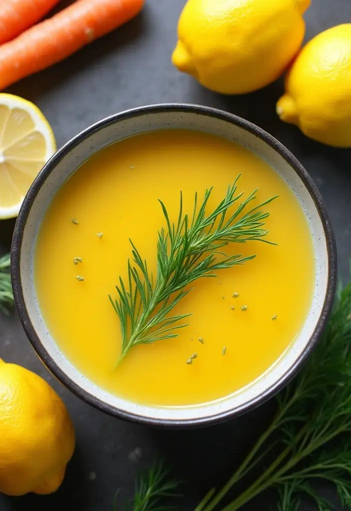 27 Cozy Dairy Free Soup Recipes for Chilly Days - 20. Lemon and Dill Soup