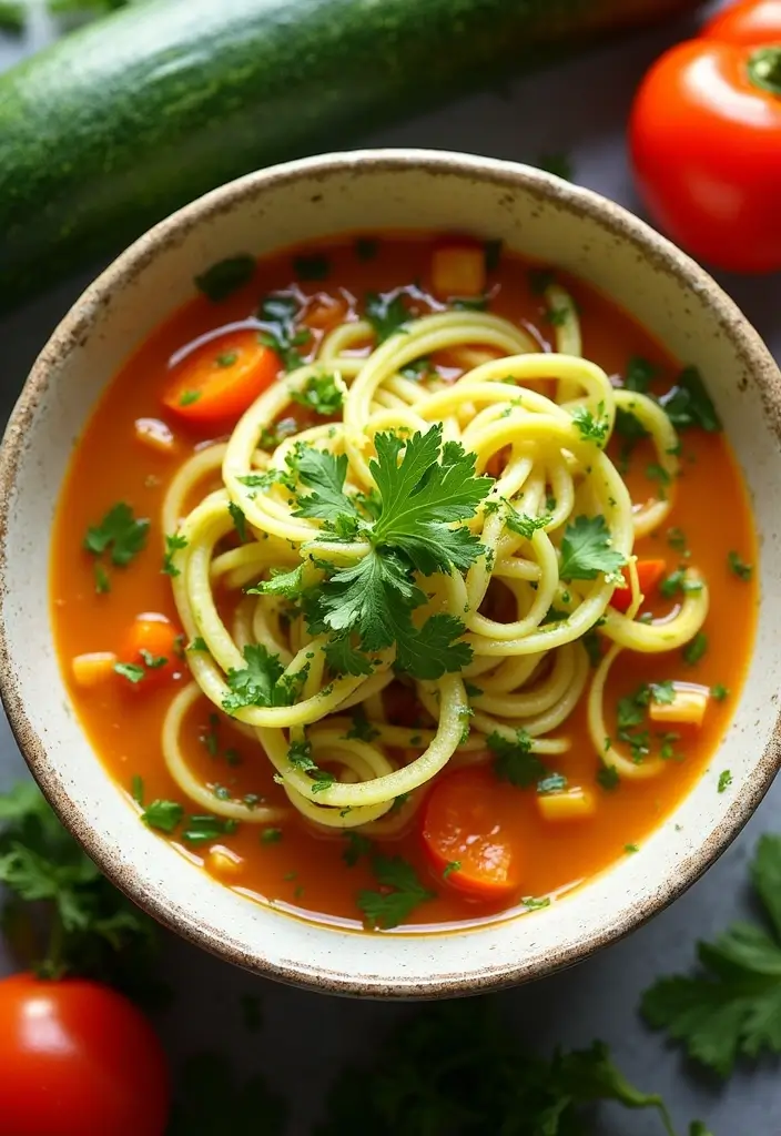 27 Cozy Dairy Free Soup Recipes for Chilly Days - 27. Zucchini Noodle Soup