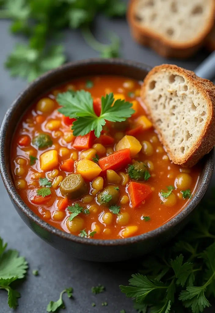 27 Cozy Dairy Free Soup Recipes for Chilly Days - 3. Hearty Vegetable Lentil Soup
