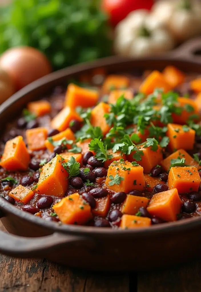 27 Creamy Dairy Free Casserole Recipes That Comfort the Soul - 22. Black Bean and Sweet Potato Casserole