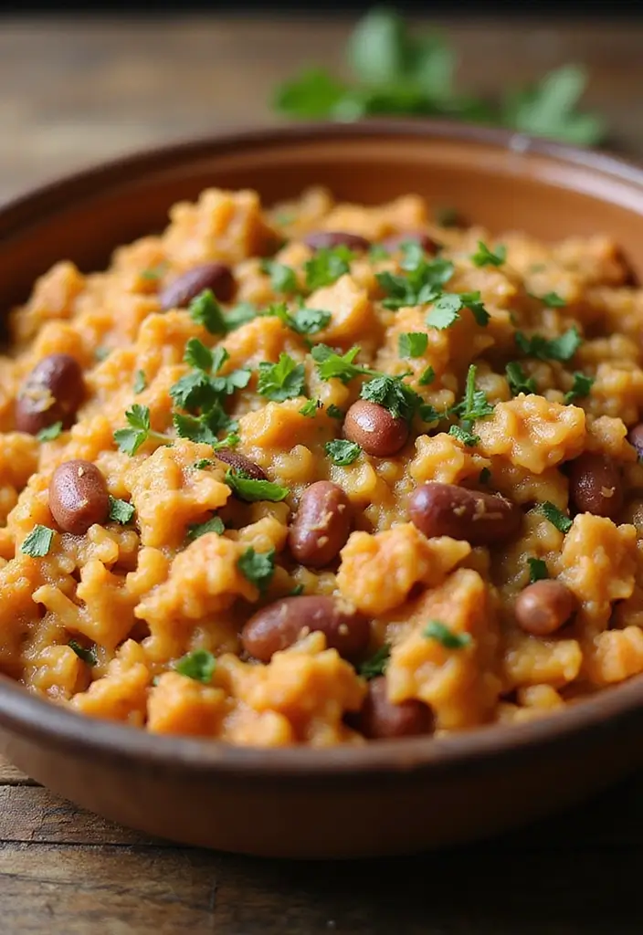 27 Creamy Dairy Free Casserole Recipes That Comfort the Soul - 24. Creamy Vegan Rice and Bean Casserole