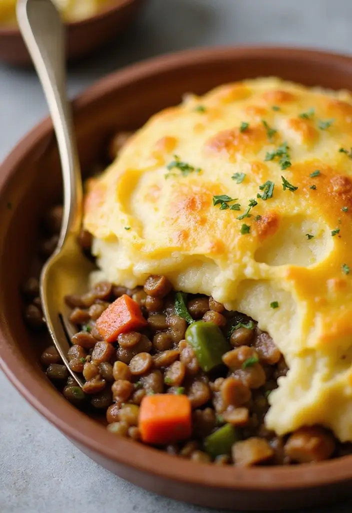27 Creamy Dairy Free Casserole Recipes That Comfort the Soul - 8. Lentil and Vegetable Shepherd's Pie