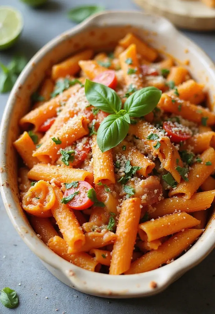 27 Creamy Dairy Free Casserole Recipes That Comfort the Soul - 9. Tomato Basil Pasta Casserole