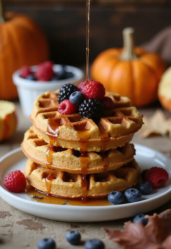 27 Dairy Free Pumpkin Recipes You’ll Want All Autumn - 13. Pumpkin Spice Waffles