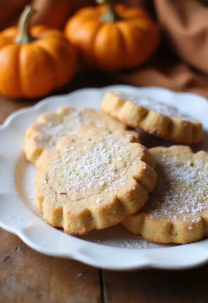 27 Dairy Free Pumpkin Recipes You’ll Want All Autumn - 24. Pumpkin Spice Shortbread Cookies