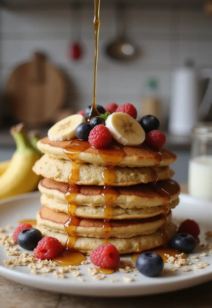 27 Easy & Comforting Dairy Free Recipes for Every Meal - 11. Banana Oatmeal Pancakes