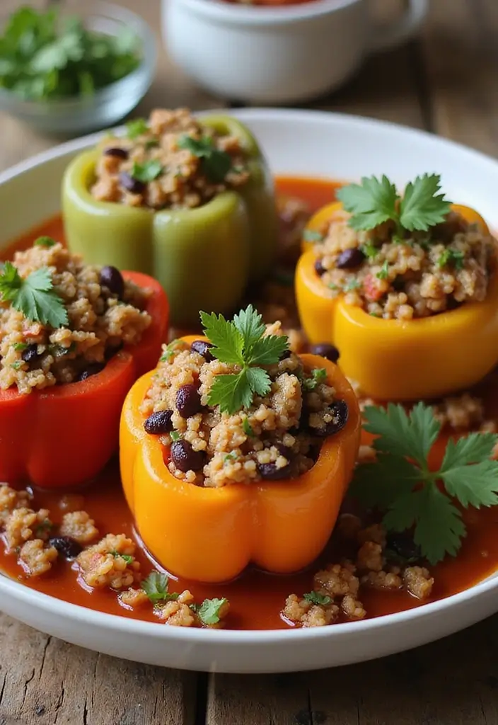 27 Easy & Comforting Dairy Free Recipes for Every Meal - 13. Stuffed Bell Peppers