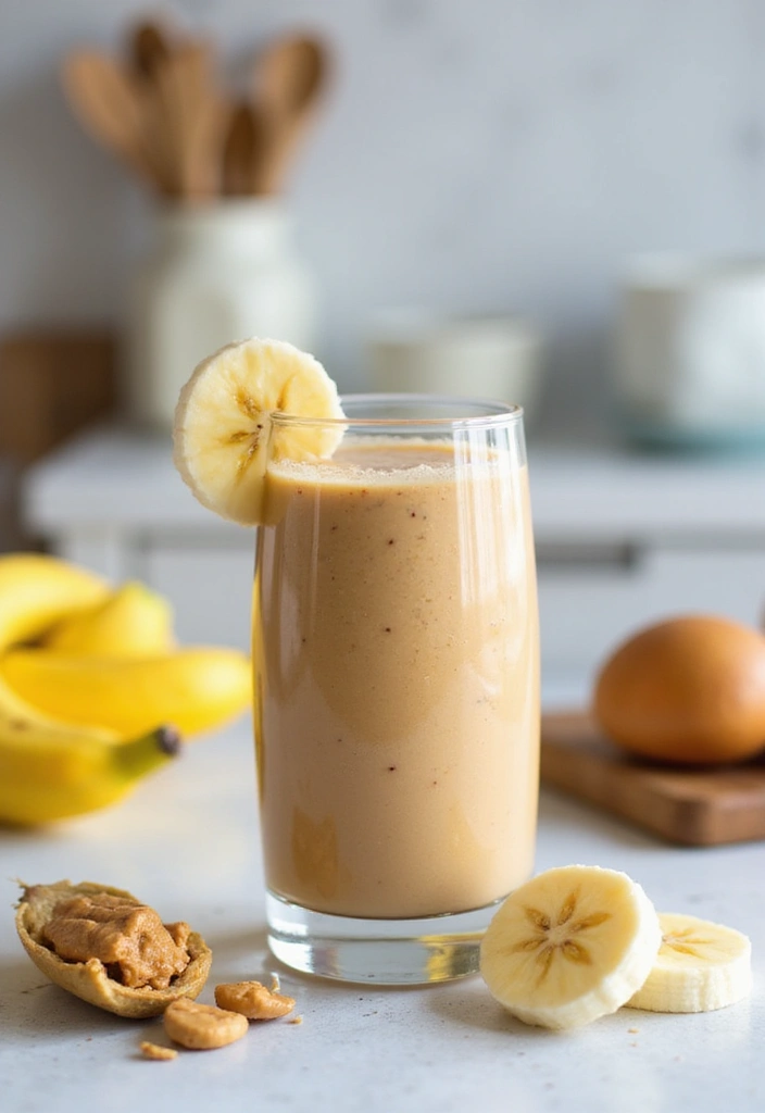27 Easy & Comforting Dairy Free Recipes for Every Meal - 15. Peanut Butter Banana Smoothie