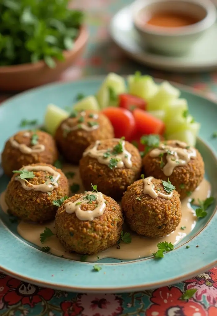 27 Easy & Comforting Dairy Free Recipes for Every Meal - 19. Baked Falafel with Tahini Sauce