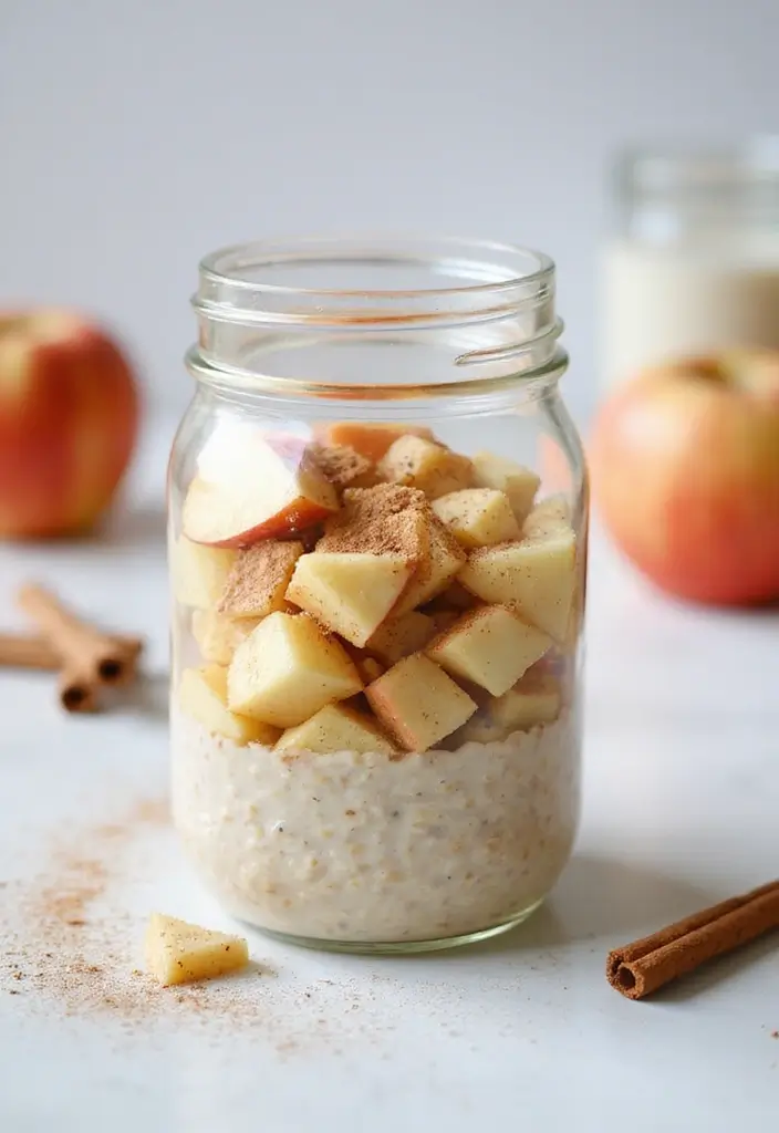 27 Easy & Comforting Dairy Free Recipes for Every Meal - 25. Apple Cinnamon Overnight Oats