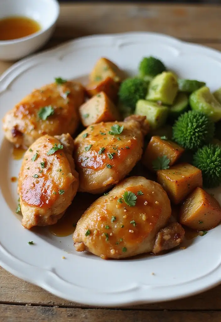 27 Family-Friendly Gluten Free Dairy Free Dinner Ideas - 21. Honey Garlic Chicken Thighs