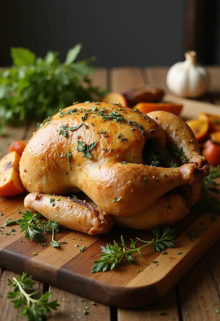 27 Family-Friendly Gluten Free Dairy Free Dinner Ideas - 23. Garlic Herb Roasted Chicken