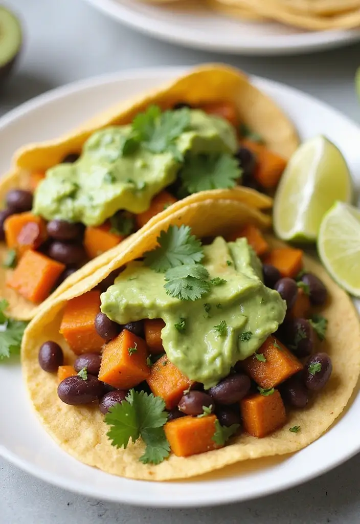 27 Family-Friendly Gluten Free Dairy Free Dinner Ideas - 3. Sweet Potato & Black Bean Tacos
