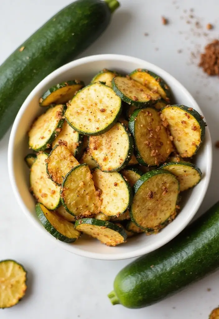27 Gluten and Dairy Free Snack Recipes for Energy on the Go - 13. Baked Zucchini Chips