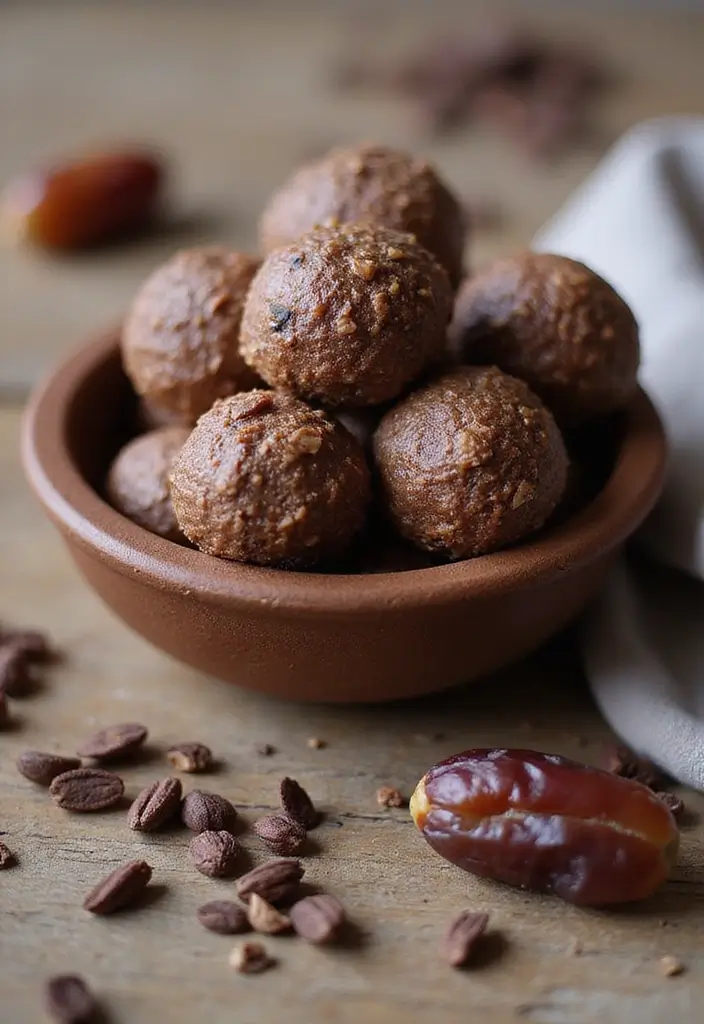 27 Gluten and Dairy Free Snack Recipes for Energy on the Go - 14. Cacao Nib Energy Bites