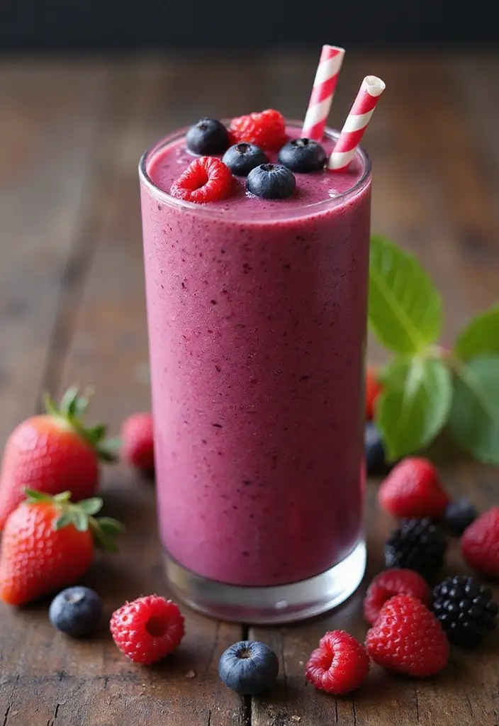 27 Gluten and Dairy Free Snack Recipes for Energy on the Go - 16. Mixed Berry Smoothie