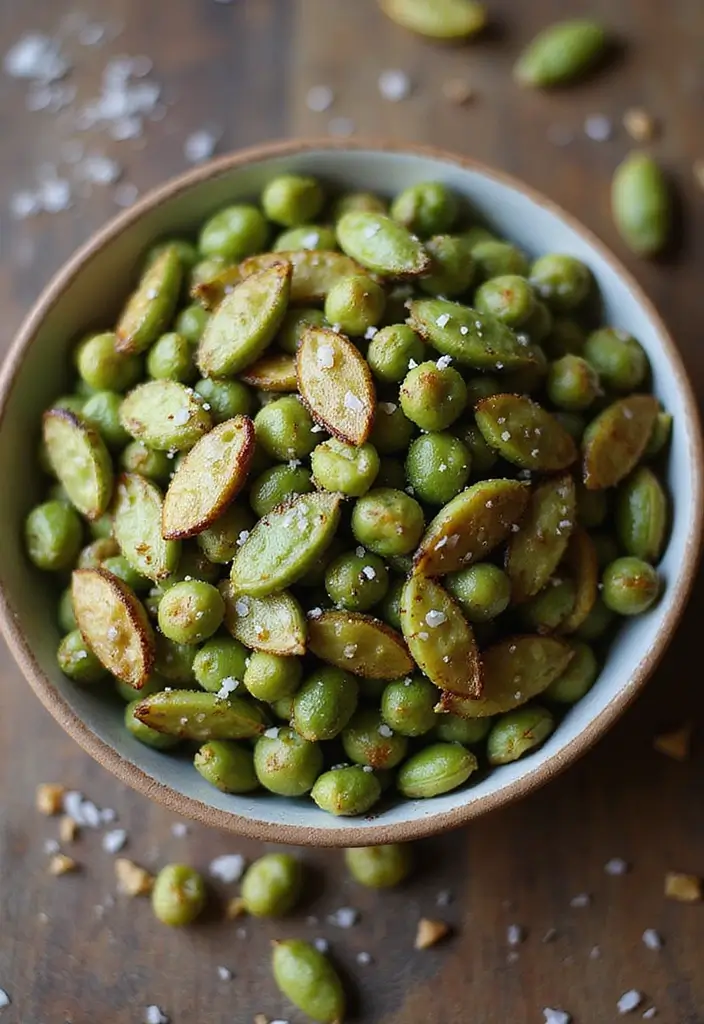 27 Gluten and Dairy Free Snack Recipes for Energy on the Go - 17. Roasted Edamame