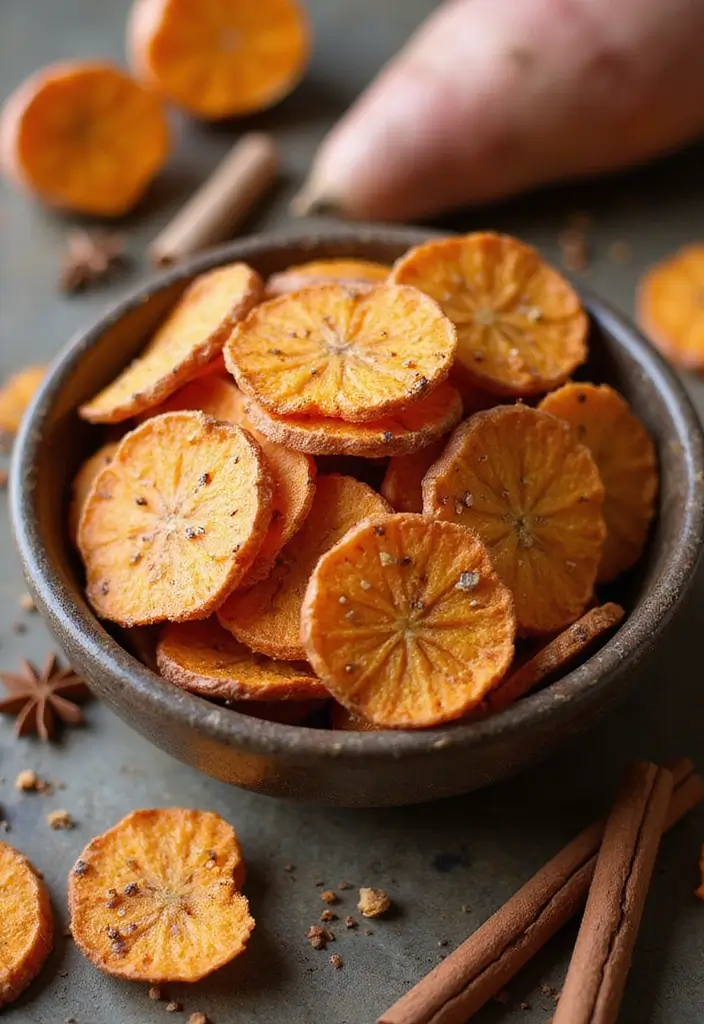 27 Gluten and Dairy Free Snack Recipes for Energy on the Go - 3. Sweet Potato Chips