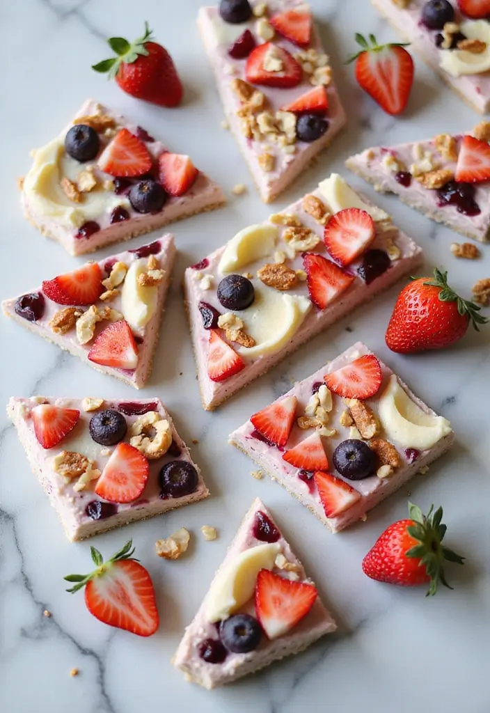 27 Irresistible Gluten and Dairy Free Dessert Recipes to Try Tonight - 18. Frozen Yogurt Bark