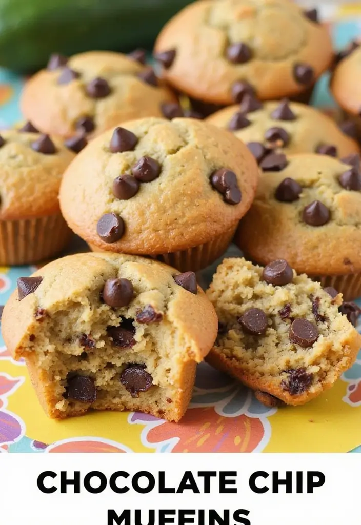 27 Irresistible Gluten and Dairy Free Dessert Recipes to Try Tonight - 24. Chocolate Chip Zucchini Muffins