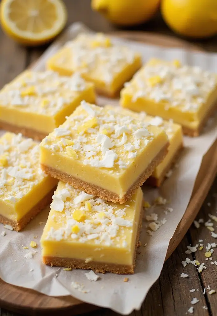 27 Irresistible Gluten and Dairy Free Dessert Recipes to Try Tonight - 7. Lemon Coconut Bars