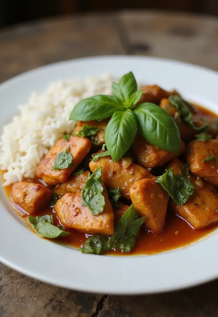 27 Juicy Dairy Free Chicken Recipes for Dinner Tonight - 11. Thai Basil Chicken