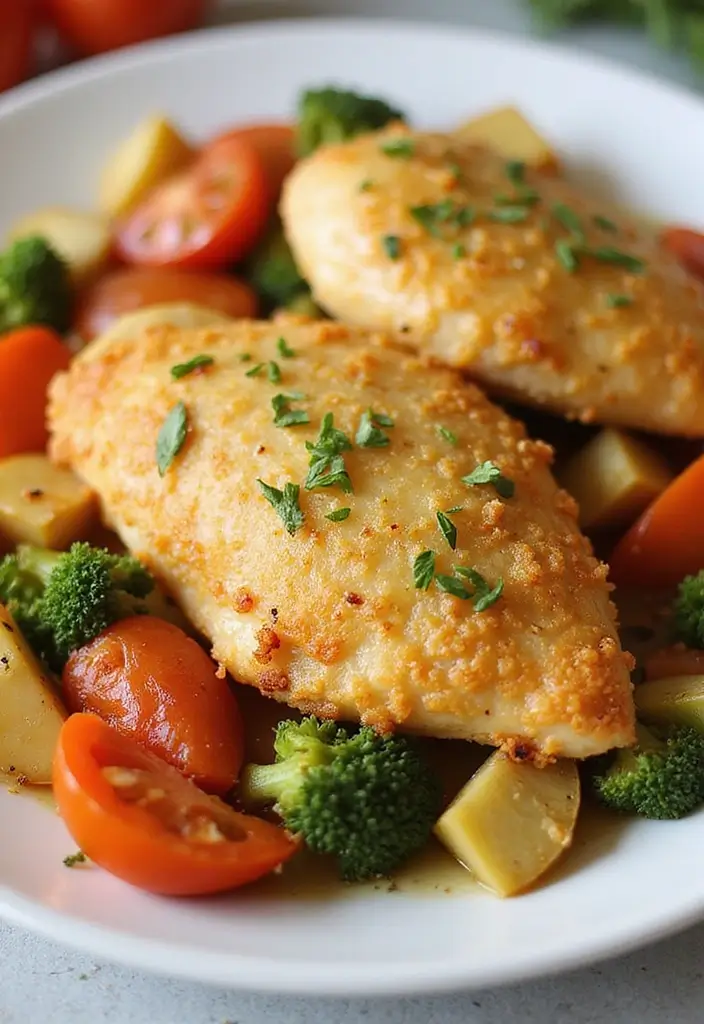 27 Juicy Dairy Free Chicken Recipes for Dinner Tonight - 14. Baked Parmesan Chicken