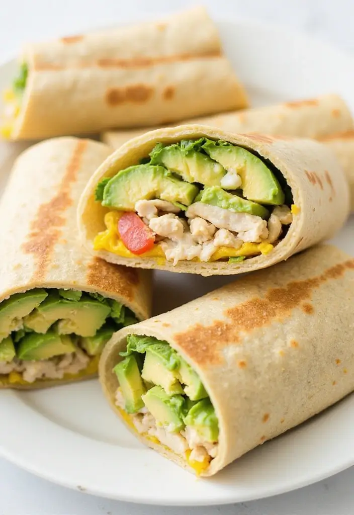 27 Juicy Dairy Free Chicken Recipes for Dinner Tonight - 19. Chicken and Avocado Wraps