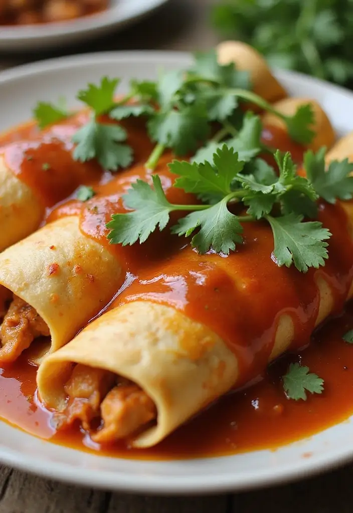 27 Juicy Dairy Free Chicken Recipes for Dinner Tonight - 25. Chicken Enchiladas