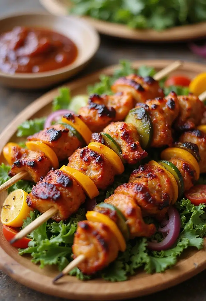 27 Juicy Dairy Free Chicken Recipes for Dinner Tonight - 3. BBQ Chicken Skewers