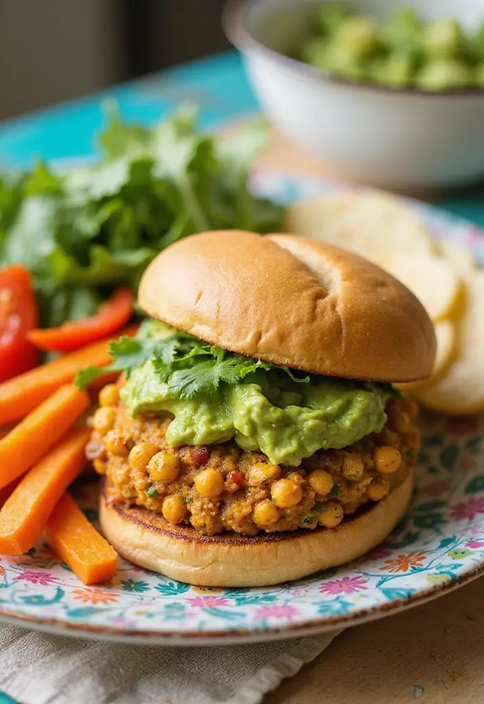 27 Juicy & Easy Dairy Free Hamburger Recipes You’ll Keep Making - 2. Chickpea and Avocado Smash Burger