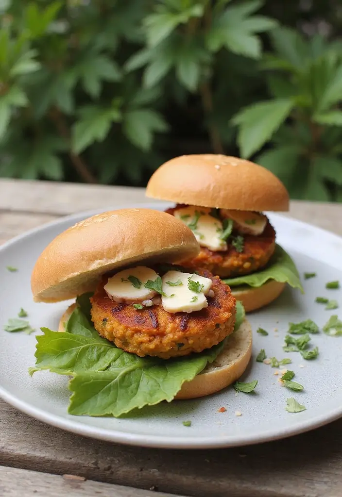 27 Juicy & Easy Dairy Free Hamburger Recipes You’ll Keep Making - 20. Almond and Chickpea Burgers