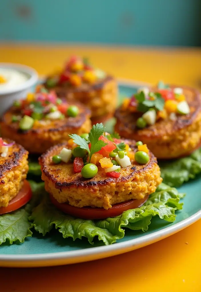 27 Juicy & Easy Dairy Free Hamburger Recipes You’ll Keep Making - 21. Curried Potato and Pea Burgers