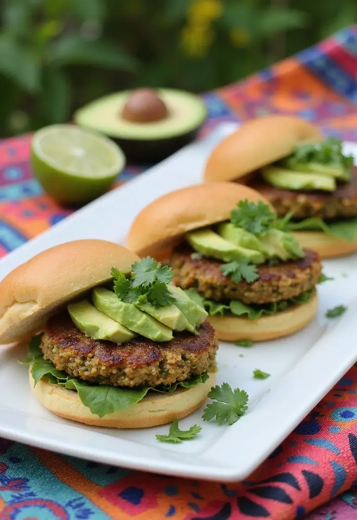 27 Juicy & Easy Dairy Free Hamburger Recipes You’ll Keep Making - 25. Cilantro-Lime Quinoa Burgers