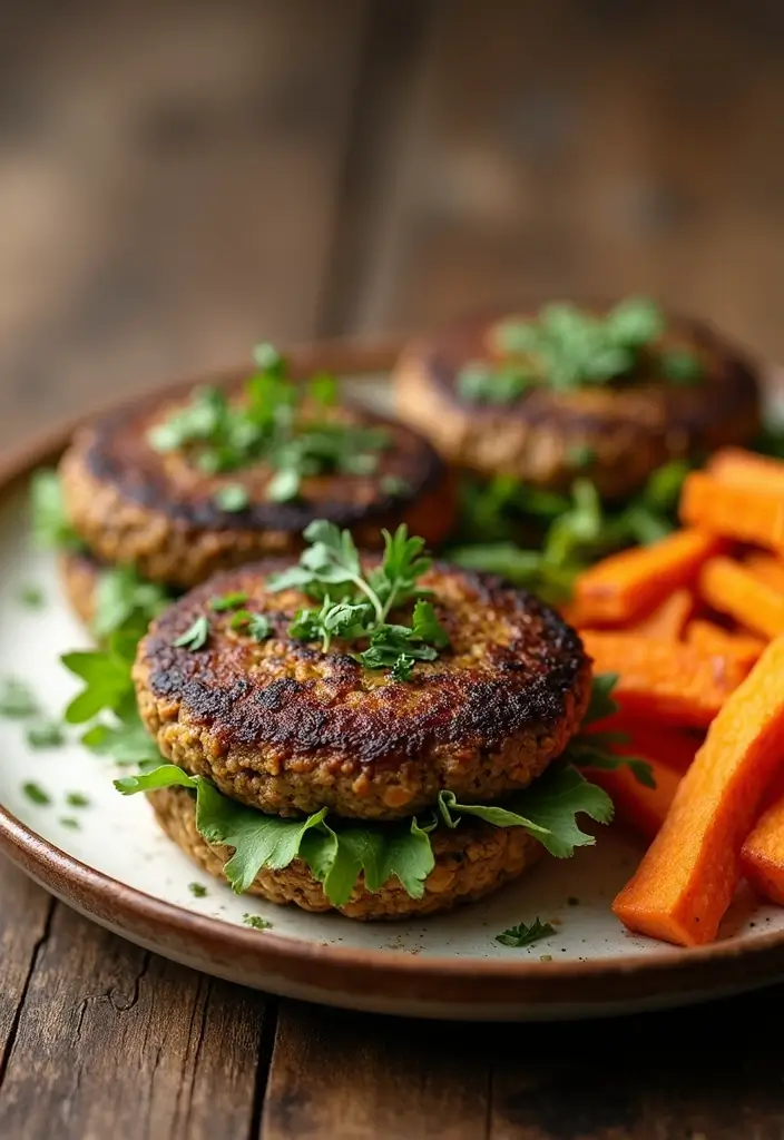 27 Juicy & Easy Dairy Free Hamburger Recipes You’ll Keep Making - 4. Lentil and Mushroom Burgers
