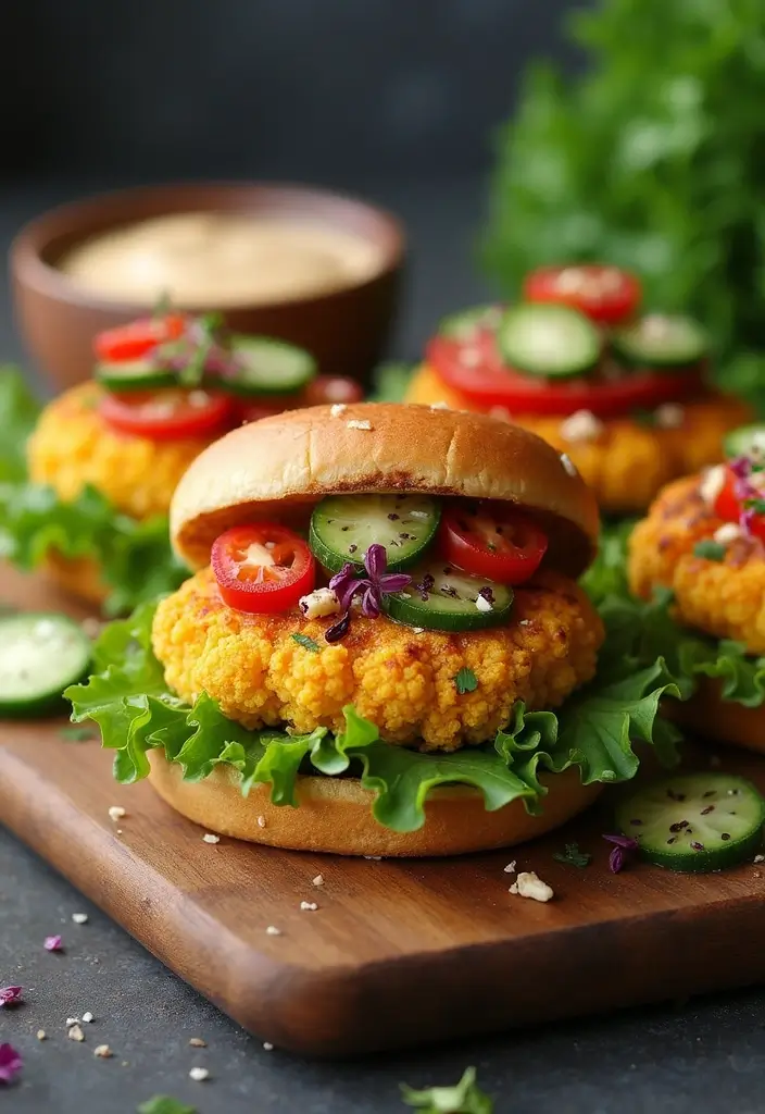 27 Juicy & Easy Dairy Free Hamburger Recipes You’ll Keep Making - 7. Cauliflower and Chickpea Burgers
