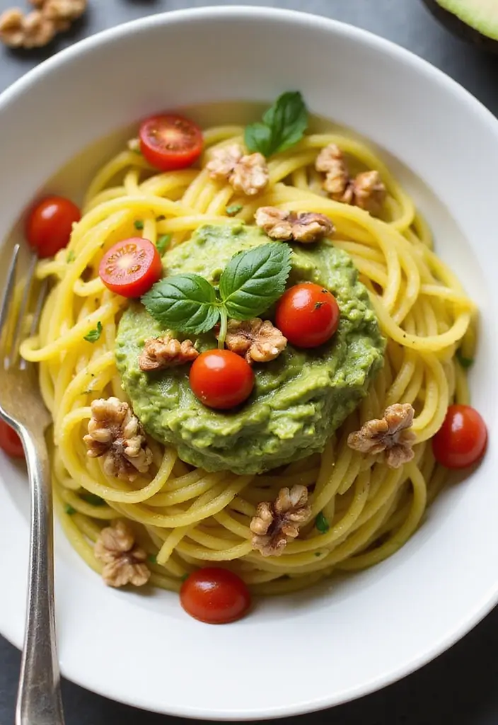 28 Dairy Free Dinner Recipes So Good You Won’t Miss the Cheese - 3. Spaghetti Squash with Avocado Pesto