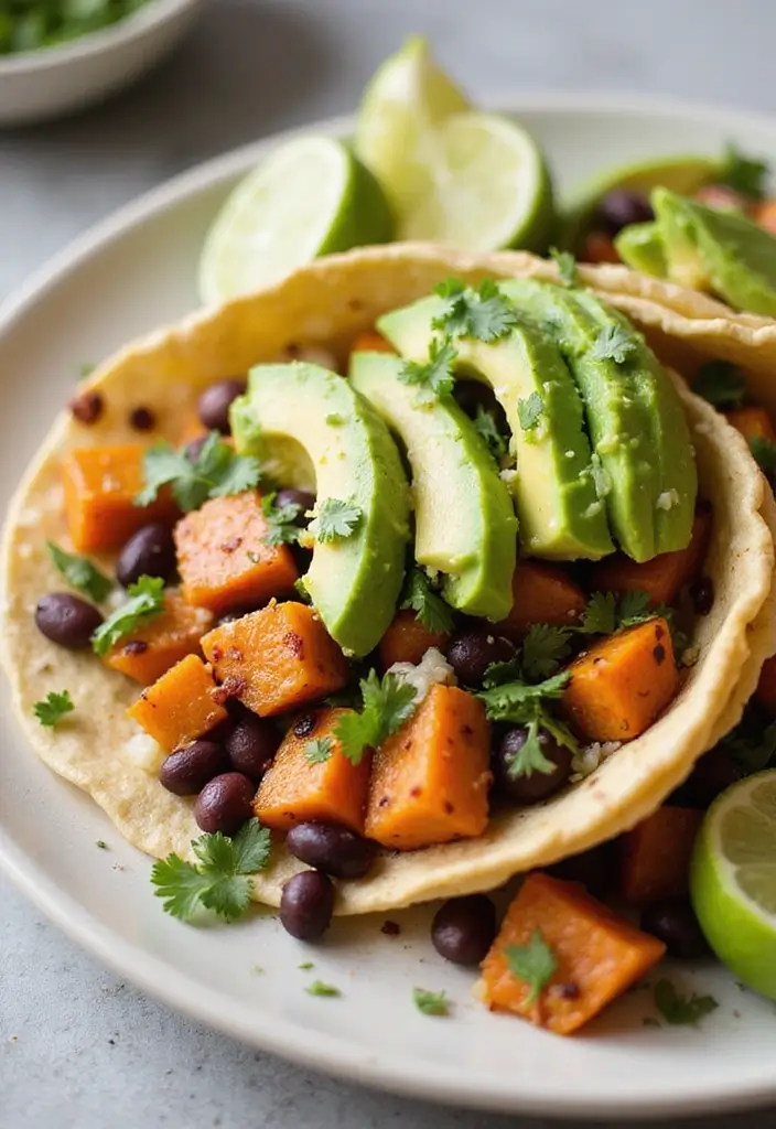 28 Dairy Free Dinner Recipes So Good You Won’t Miss the Cheese - 4. Sweet Potato and Black Bean Tacos