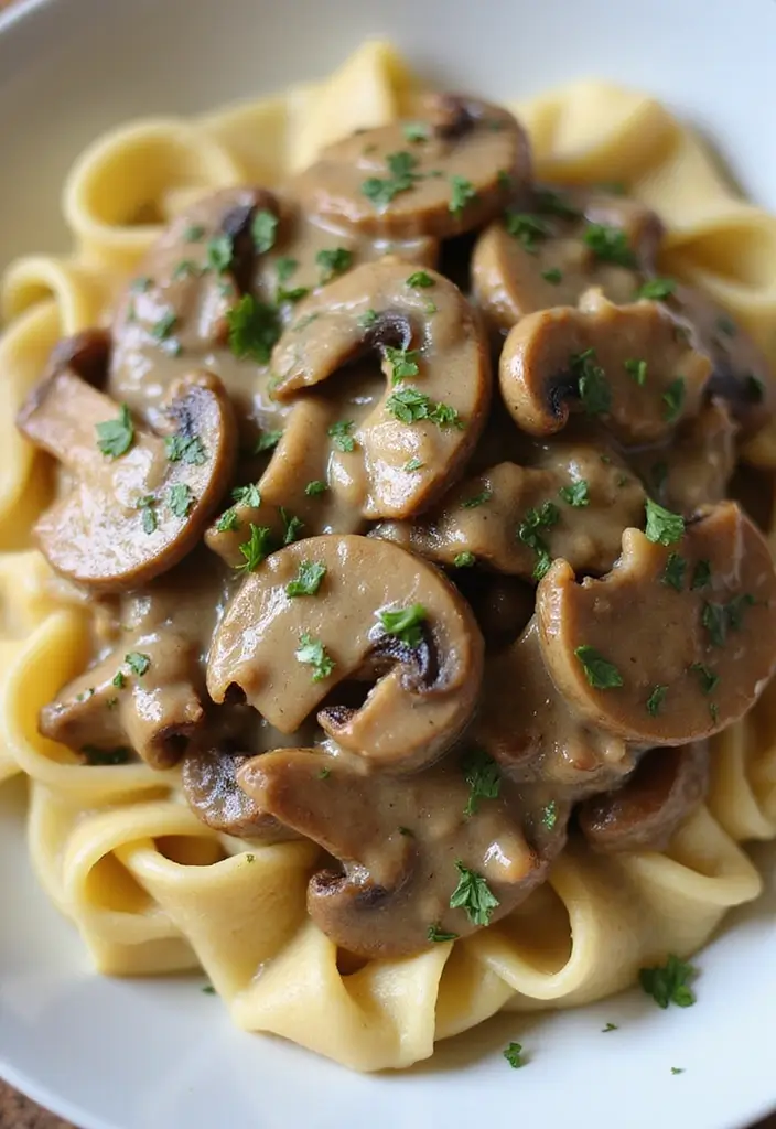 28 Dairy Free Dinner Recipes So Good You Won’t Miss the Cheese - 5. Vegan Mushroom Stroganoff