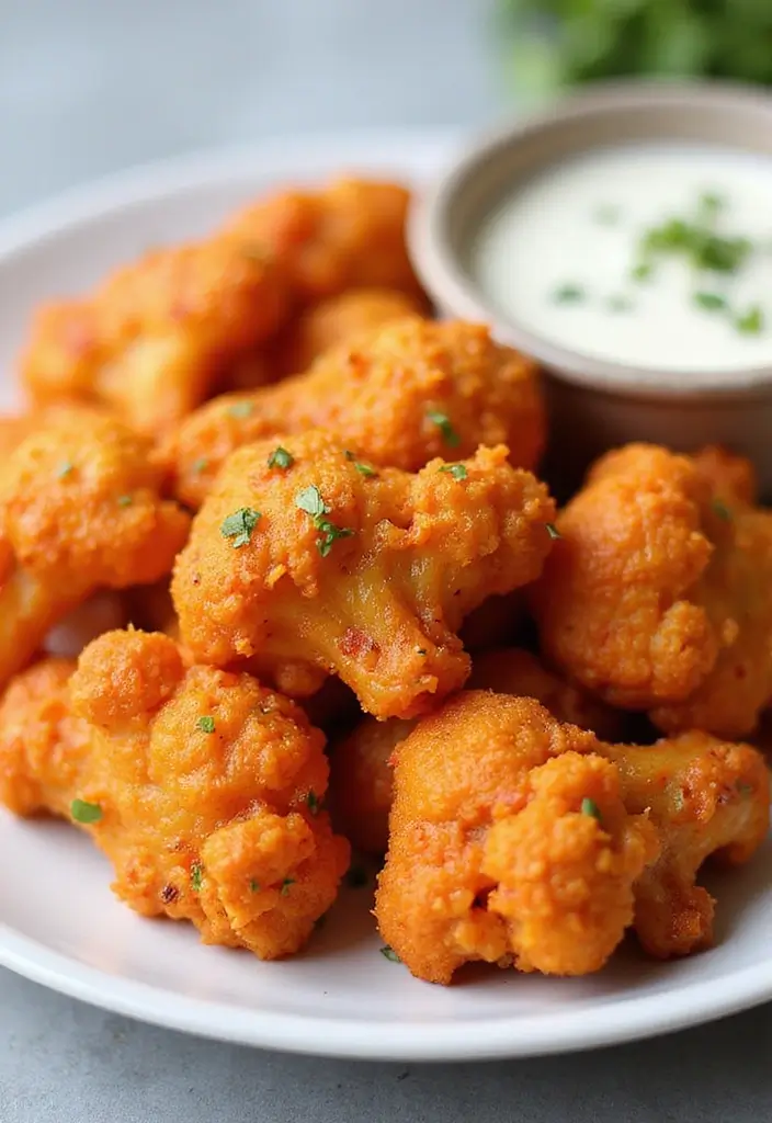 28 Dairy Free Dinner Recipes So Good You Won’t Miss the Cheese - 7. Cauliflower Buffalo Wings
