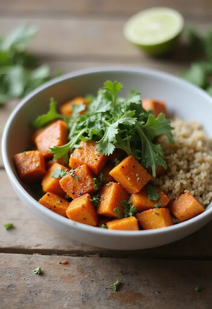 30 Best Gluten Dairy Free Recipes for Every Occasion - 17. Spicy Roasted Sweet Potato and Quinoa Bowls