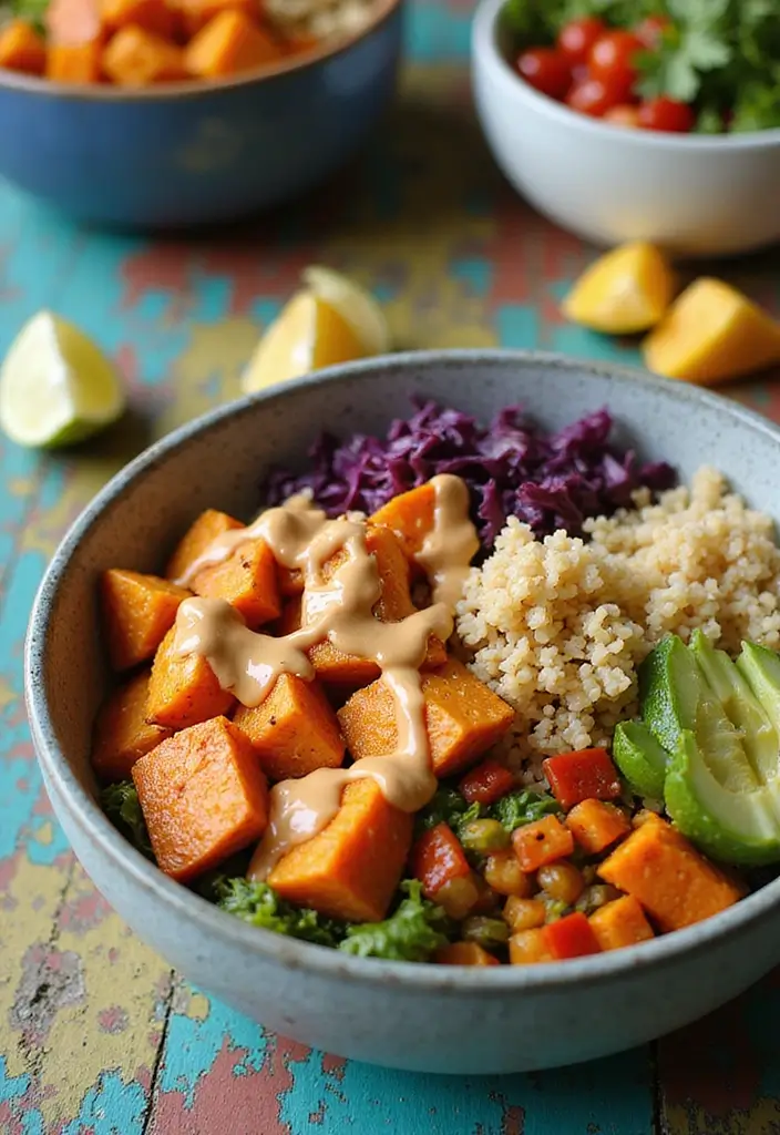 30 Best Gluten Dairy Free Recipes for Every Occasion - 20. Thai Peanut Sweet Potato Buddha Bowl