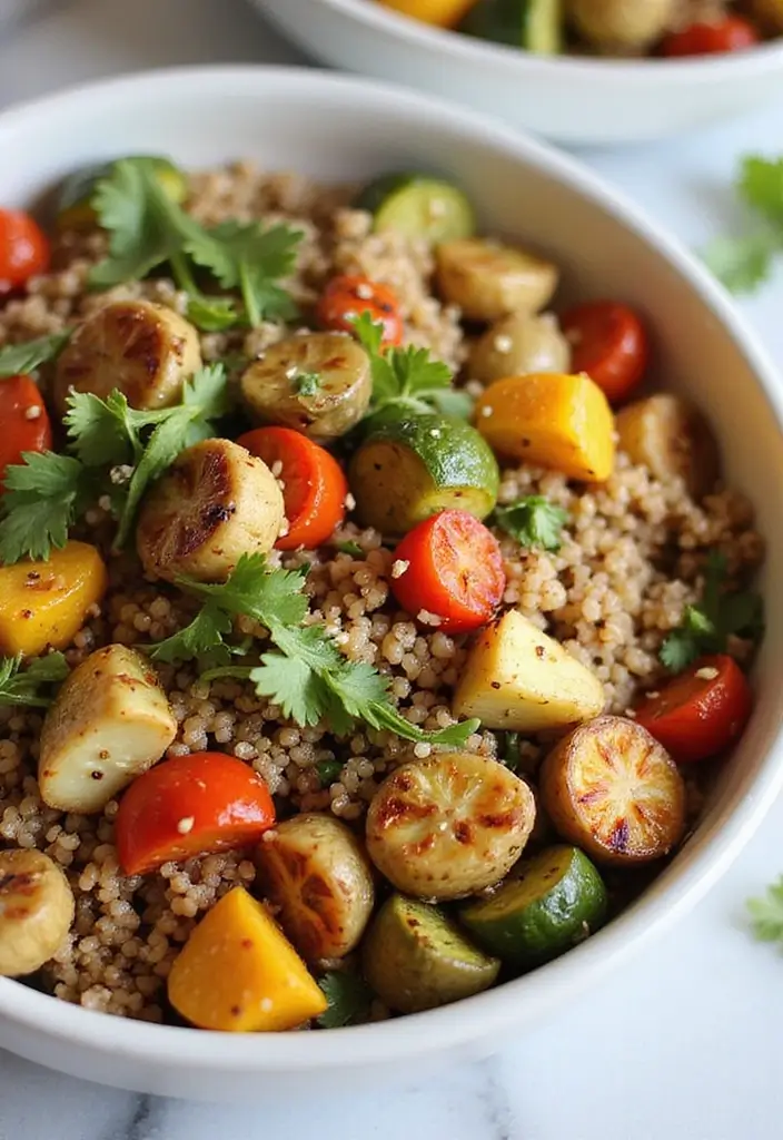 30 Clean-Eating Gluten Dairy Sugar Free Recipes You’ll Love - 10. Quinoa and Roasted Vegetable Bowl